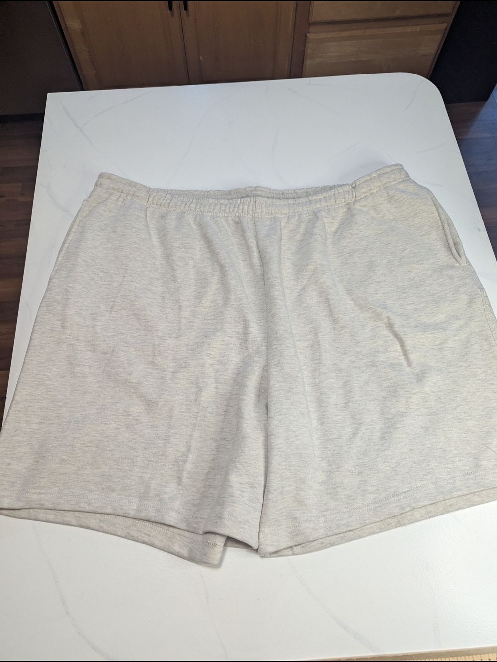 KingSize Men’s 4XL Big Cream Lounge Sweatshorts Elastic Waist Casual Pockets